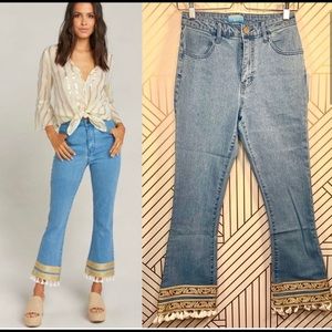 MUMU jeans with fiddle tassels